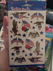 American Greeting tattoos patriotic eagles flags America forever 4 sheets