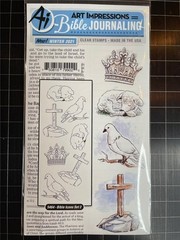 New Art Impressions clr rubber stamp set BIBLE Journal ICONS SET 2 free USA Ship