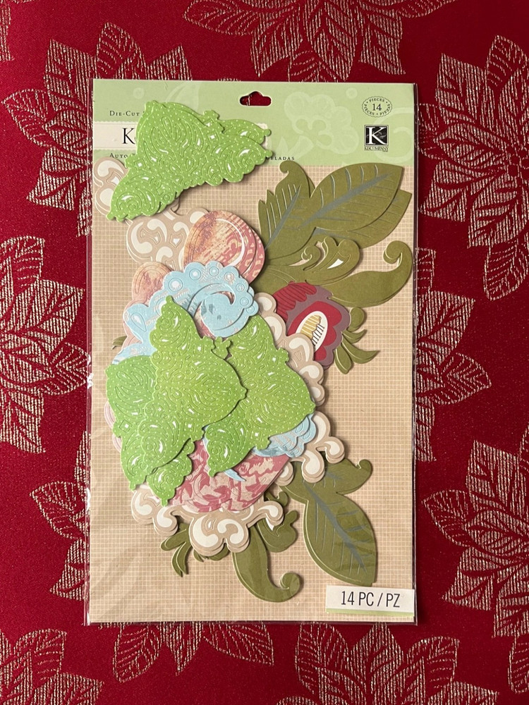 K & COMPANY FLORAL DIE CUTS – LEAVES SWIRLS SCROLLS CORNER PIECES RETIRED