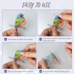 40PCS Bird Stickers, Bird Stickers Waterproof for Colorful Birds-40pcs