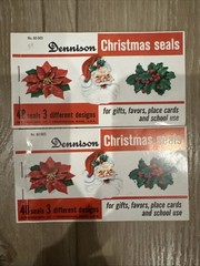 Vtg Lot Seals Dennison & Standard Publishing Dogs Horse Birds Nativity Christmas