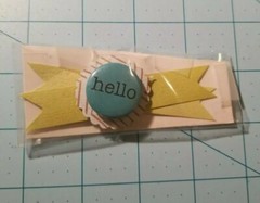 Scrapbooking 3 Mixed Items: «One Of A Kind» Tag, «Smile» Diecut & Ribbon – NEW