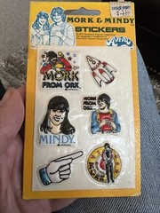 Vintage 1979 Mork & Mindy Paramount Pictures Puffy Sticker Sheet NIP Aviva