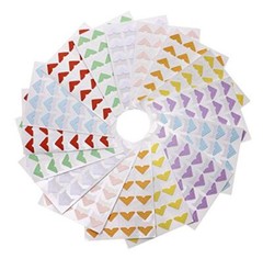 16 Sheets 8 Colors Photo Corner Stickers Holder Protectors Self Adhesive