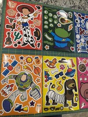 TOY STORY STICKER Sheet Build A Character NEW 8 SHEETS Woody Buzz Lightyear