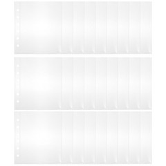 50Pcs DIY Scrapbook Page Covers Transparent Protective Refill Sheets with Holes
