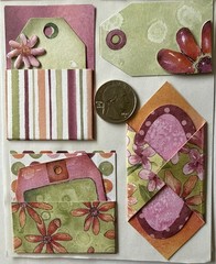 PRIMAVERA TAGS & POCKET Die-Cut Dimensional Stickers(4pc) •Journal•Card Making•