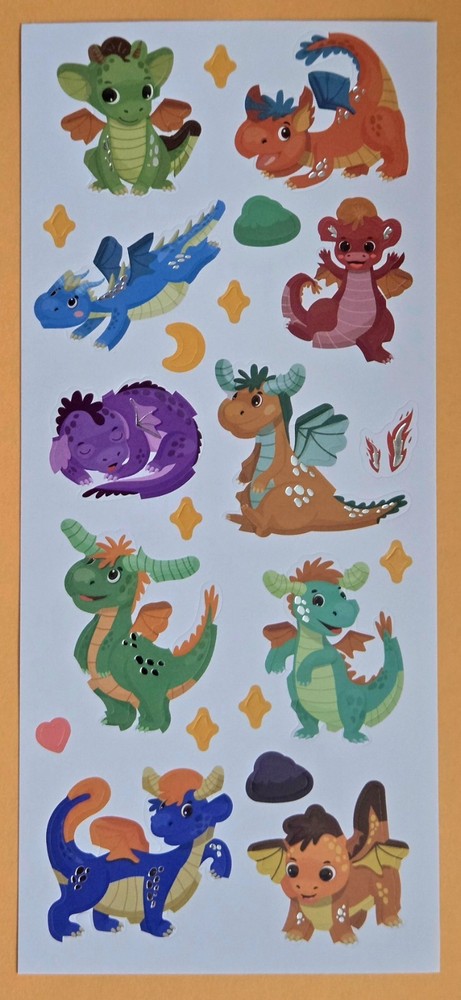 Dinosaurs Kids Sticker Sheet