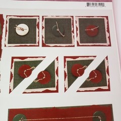 Christmas Scrapbook Stickers Daisy D’s Elements #7102 Buttons #7100 Poinsettias