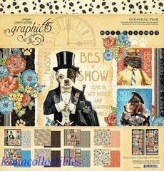 Graphic 45 Well Groomed 12×12 Collection Pack New! 2 shts each + Stickers