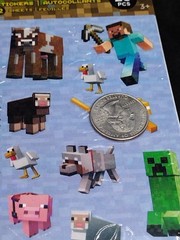 MINECRAFT Stickers 2 Sheets 26 Pieces Hallmark/Mojang Steve New