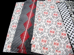 Creative Memories Divine Black/White,Red,Gray, Lot, Unused, Loose, 40 Sheets.