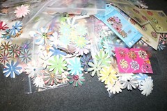 Huge Craft Lot Die Cut Flowers 3-D Dots Full Box 100’s & 100’s of pcs L1