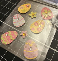 Recollections EASTER Stickers/Brads/Acrylic Shapes LOT Eggs, Chicks, Bunnies