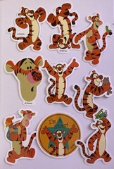 Lot of 9 Tigger Winnie The Pooh Stickers ~ Junk Journal Supplies Scrapbook
