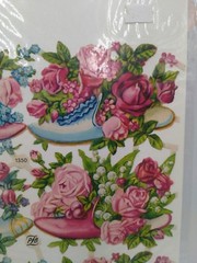 Vintage PZB Roses in Shoes Scraps ~ Germany 1350