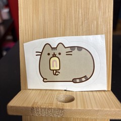 Pusheen Cat with Ice Cream Bar Sticker 2.25 Inches W x 1.75 Inches H