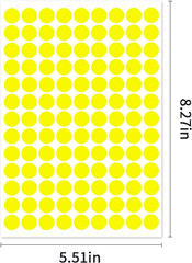 2340 PCS Yellow Circle Dot Stickers 1/2″ round Yard Garage Sale Price Stickers