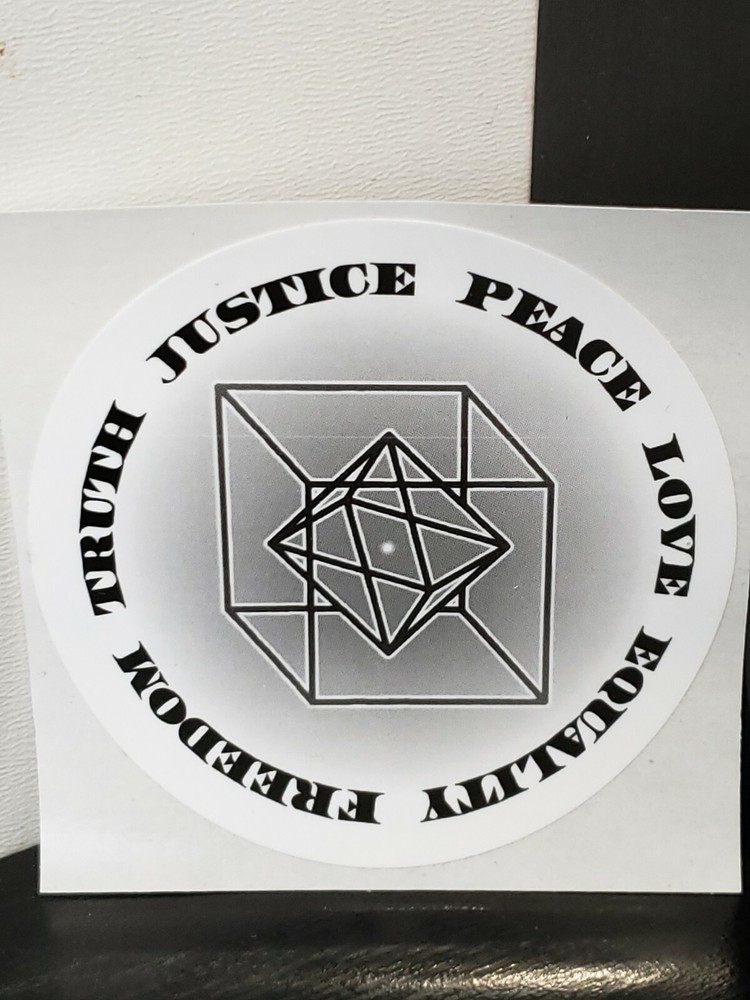 Sticker Peace Sign Diamond Symbol Love Justice Truth Freedom Equality High Gloss