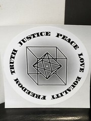 Sticker Peace Sign Diamond Symbol Love Justice Truth Freedom Equality High Gloss