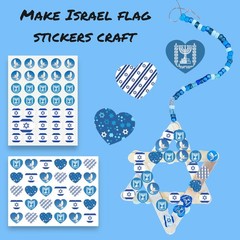 450PCS Israel Stickers – Israel Flag Sticker Set & Israeli Stickers for Kids,…