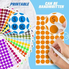 Thenshop 12000 Pcs 1/2 Inch Round Colored Circle Dot Sticker Label 20 Assorte…