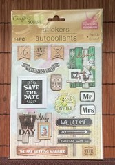 Crafter’s Square Pop-Up Scrapbook Stickers – Love & Wedding Themed
