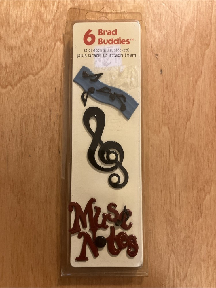 Brad Buddies-Music Pattern-Set Of 6-Open Package