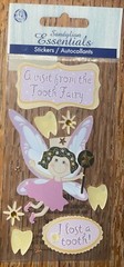RARE Essentials Sweet A Visit From The Tooth Fairy Lost Teeth Scrapbook Stickers