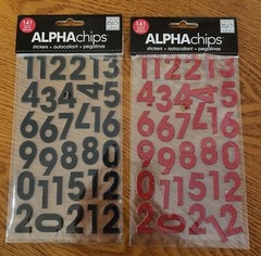 Lot 10 Packs 3 Dimensional Letters/Numbers Black Red Glitter 1,172 Pieces NEW
