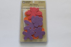 Pressed Petals Chip Chatter Shapes 12 Adhesive Chipboard Flowers 12 in Package
