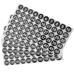4 Sheets Small Numbers Stickers Shipping Supplies Vinyl 1-20 Cutouts