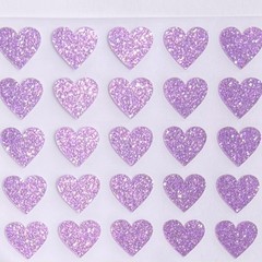 Purple Glitter Heart Stickers! – Choose a Size!