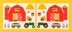 Vintage Mrs. Grossman’s Farm Barn Tractor Milk Hay Apples Feed Sticker Mod x 2