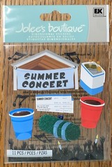 RARE Jolees SUMMER CONCERT Outdoor Music Bands COOLER BLANKET DRINK Solo Cups 3D