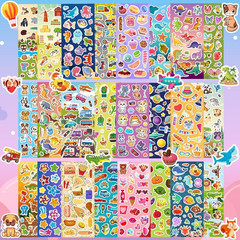 24 Sheets Stickers for Kids & Toddlers, Cute Kids Stickers Variety Pack for Scra