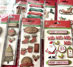 LOT #312 – 9 PKGS CHRISTMAS LITTLE BIRDIE 3D STICKERS & 6X6 PAPER PAD 24 SHEETS
