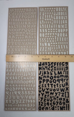 12 Alphabet Fonts Rub On Sheets White Brown Black Letters Scrapbooking Crafts