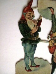 Fantastic 1800’s Vintage Die Cut of Old Men Playing Instruments-Germany-L&B (A)*