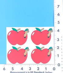 Vintage Eureka Paper Magic Apples Name Tag Sticker Set Of 7