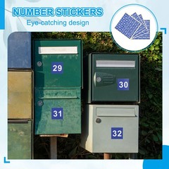 1.5″ Consecutive Number Stickers, 1 Set Self Adhesive Number Decals, Blue
