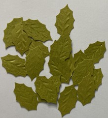 GREEN MID HOLLY LEAF Die-cut Embellishment(20pc)Jolees •Garden•Berry•Christmas