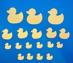 160+ Rubber Ducky Die Cuts 3 Sizes, 9 Styles