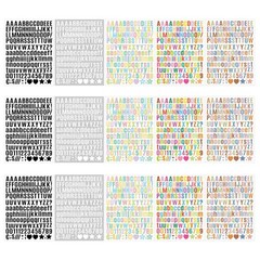 15 Sheets 0.5 Inch Mini Letter Stickers,Vinyl Inch, Multicolor