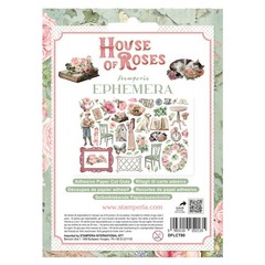 Stamperia HOUSE OF ROSES Adhesive Ephemera Garden 45pc DFLCT80