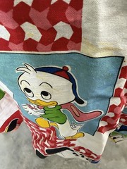 Vintage Mickey And Friends Curtain Approximately 40×80 One Side Only