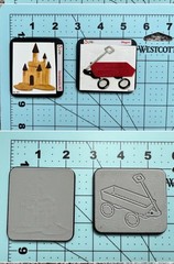 Sizzix Sizzlits Dies: Dogs Sand castle Borders Wagon Cake Gift Hat Skateboard