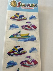 SandyLion Lot of 1 Strip New Jet Ski Vintage Stickers Metallic X6