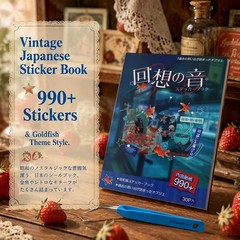 Japanese Sticker Book Set 990Pcs Scrapbook Stickers Junk Journal Supplies