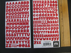 Making Memories CHUNKY RED WAGON Letters & Number Stickers 7/16″ NOS NO PKG